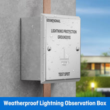 Cargar imagen en el visor de la galería, 304 Stainless Steel Weatherproof Lightning Grounding Test Observation Box, 7.8" x 7.8" x 3.8", Outdoor Instrument Protection Enclosure for Lightning Protection System

