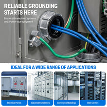 Load image into Gallery viewer, 300 Units pack 1" Grounding Bushing - UL Listed Ground Bond Bushing with Layin Wiring Lug,Galvanized Rigid/IMC Conduit Fitting,Insulated and Threaded

