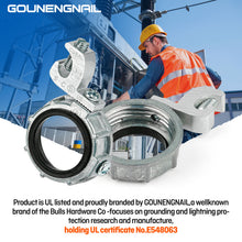 Load image into Gallery viewer, 300 Units pack 1" Grounding Bushing - UL Listed Ground Bond Bushing with Layin Wiring Lug,Galvanized Rigid/IMC Conduit Fitting,Insulated and Threaded
