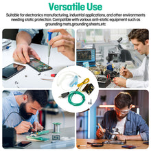 Load image into Gallery viewer, 50sets ESD Wrist Strap Grounding Kit, Anti-Static Socket Ground System for Electronics &amp; Anti-Static Grounding Mats | Multi-Scenario Application
