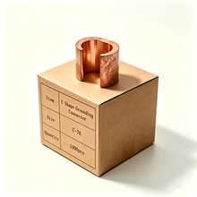 Load image into Gallery viewer, 1000PCS Pack Copper C Tap, Non Insulated C Shape Grounding Connector C-76, Copper Wire Connection Terminals
