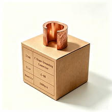 Load image into Gallery viewer, 1000PCS Pack Copper C Tap, Non Insulated C Shape Grounding Connector C-98, Copper Wire Connection Terminals
