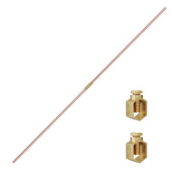 6ft Ground Rod Kit - 1/2'' Bonded Electrical Copper Grounding Rod with Bronze Clamp UL Listed,Great for Fence Lightning Strike Electrode Earthing Rod, Swimming Pool Ground Rod