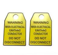 Earthing electrical warning tag