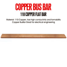 Load image into Gallery viewer, Copper Bus Bar - 110 Copper Flat Bar 1/4&quot; x 1&quot; x 12&quot; Long
