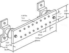 Carregar imagem no visualizador da galeria, GOUNENGNAIL-Wall Mounted Copper Ground Bar 16 Terminal Positions .25&quot; x 2&quot; x 10&quot; Ground Bus Bar Kit,SM40 Insulators Rated Uimp
