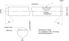 Cargar imagen en el visor de la galería, Wholesale-Ground Rod 5/8&#39;&#39;x8&#39; Bonded Electrical Grounding Rod UL Listed
