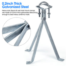 Carregar imagem no visualizador da galeria, GOUNENGNAIL-14 Inch Heavy-Duty Wall Metal Mounting Brackets for Antenna Poles and Mast ,Stand Off Wall Mast Mount Clamps,1 Pair with Expansion Bolts
